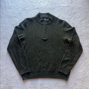 Joseph Abboud Forest Green Half-Zip Sweater
